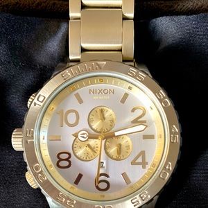 Nixon Gold 51-30 Chronograph Watch - Like New